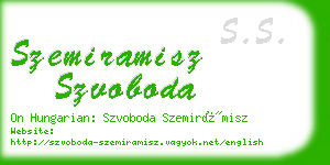 szemiramisz szvoboda business card